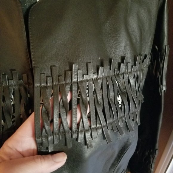 Unique Leather Jacket, Lafayette 148, Women's 14 - Picture 5 of 12